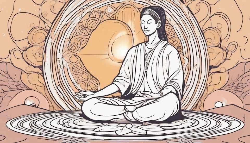 dessin représentation d'un bouddha en méditation